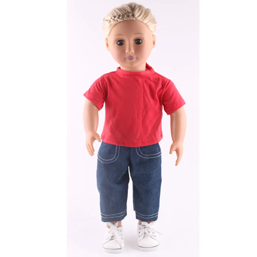 Doll Clothes T Shirt Solid Color For 16 18 Inch Doll 43 Cm Born