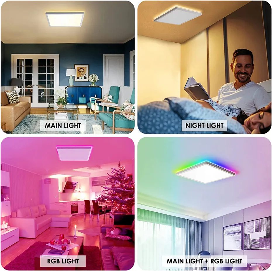 Modern Dimmable RGB Square 18w Led Panel Light For... From Ddmyfriend ...