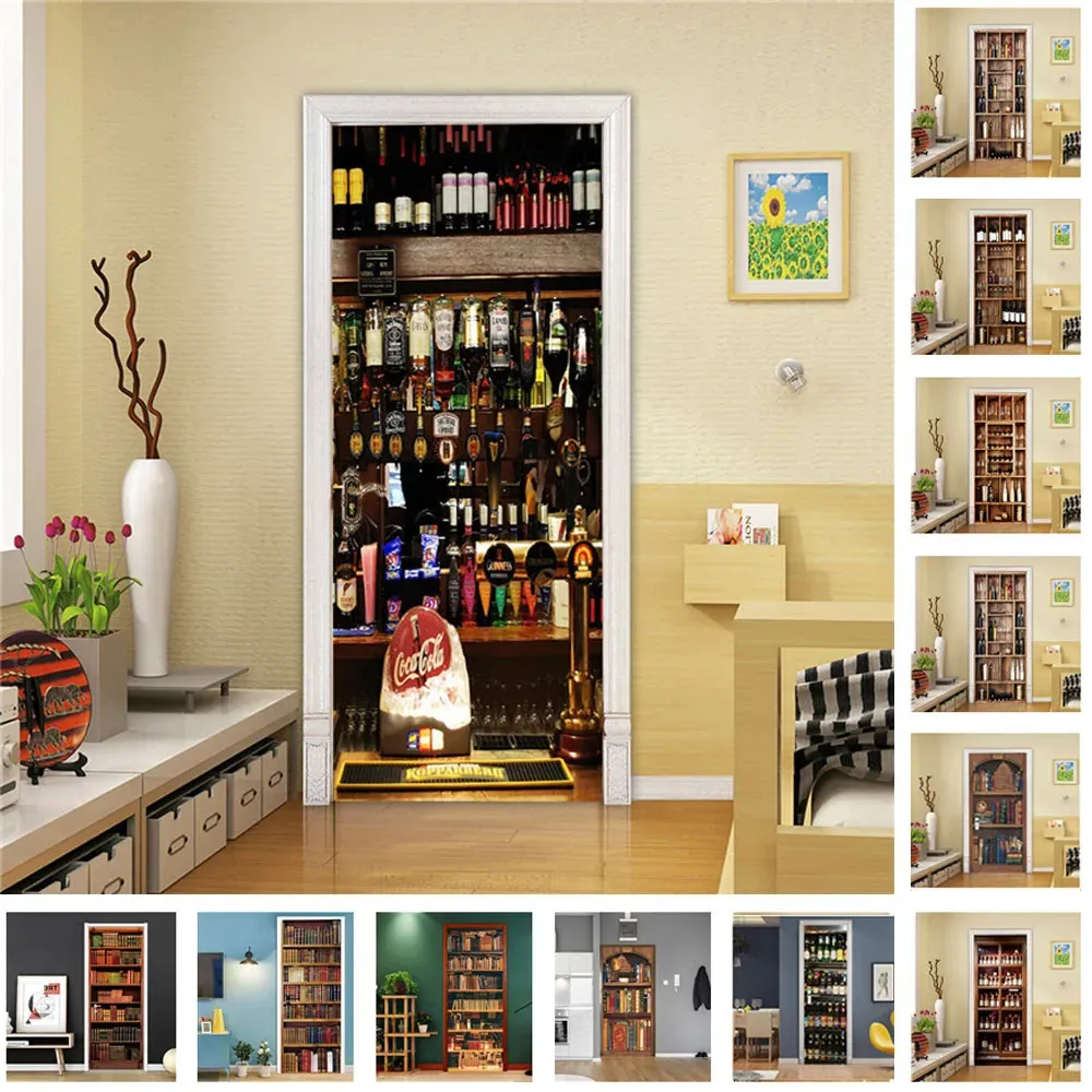 3D Wall Decals Self Adhesive Door Mural, Faux Wine... From Keng10, $20. ...