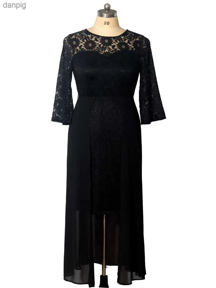 Plus Size Bodycon Party Dress with Lace Material and Empire Waistline for  Women Ages 35-45, Mid-Calf Length, Black from Dhgate Urban Sexy Dresses -  price 26.92