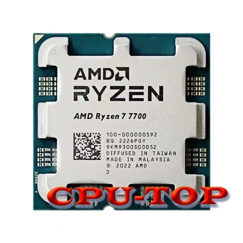 Processeur Ryzen 7 7700 R7 38 GHz, 8 cœurs, 16 threads, 5nm, L332M, 100000000592, Socket AM5, sans refroidisseur, 240318