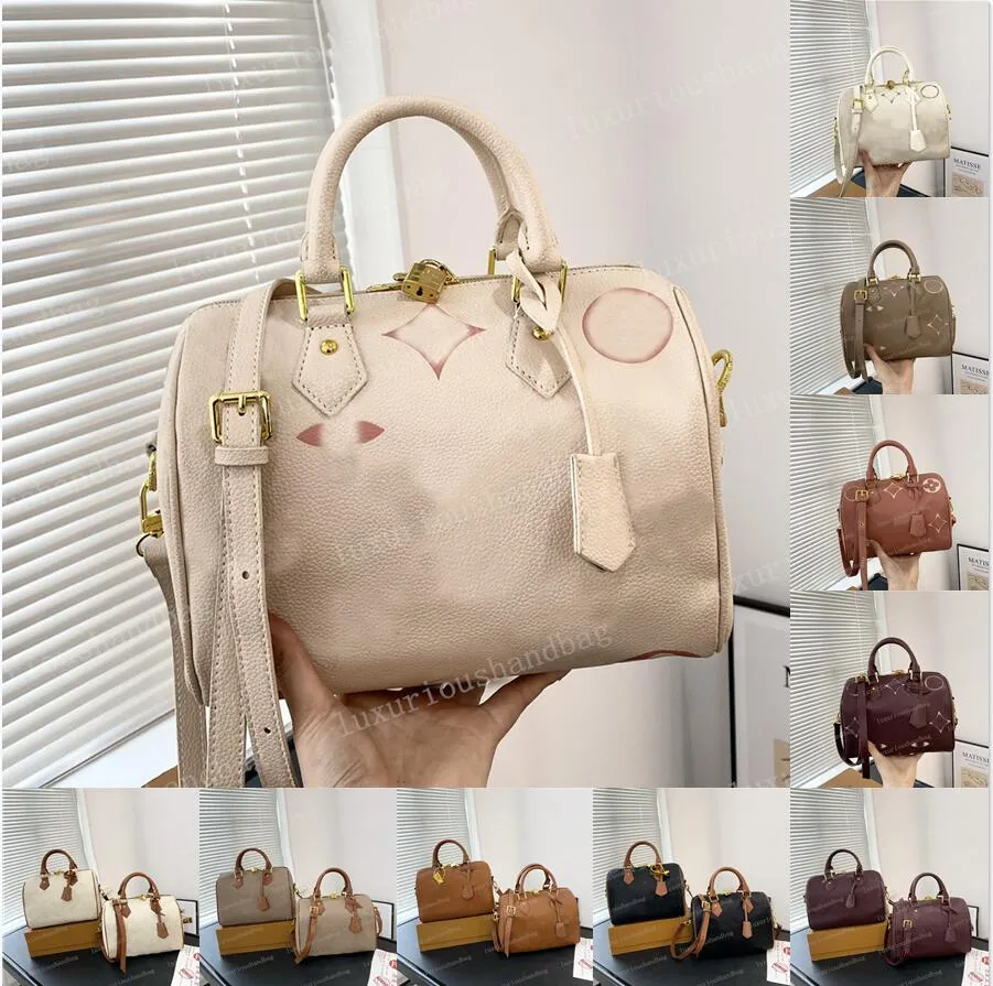 Speedys 20 Tasarımcı Yüksek Kaliteli Kabartmalı Baskı Çok renkli çanta Şık Dış Hal Tag Lüks Fermuarı Omuz Çantası Crossbody Bag Tote Çanta Cüzdan