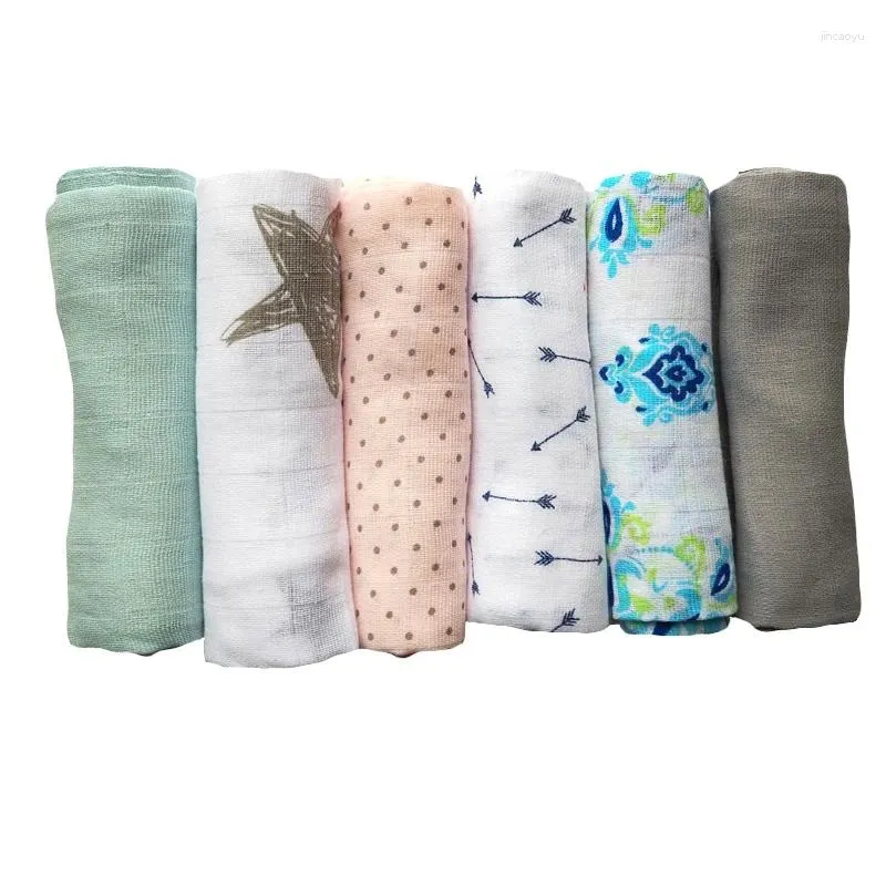 Blankets Baby Cotton Muslin Swaddle Born Gauze Wrap Receiving Blanket Kids Bath Towel Bibs 70 CM