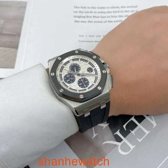 Berömda AP Wristwatch Royal Oak Offshore Series Automatisk mekanisk dykning Vattentät keramiskt stål Rummbälte Datum Timing Display Watch Mens Watch