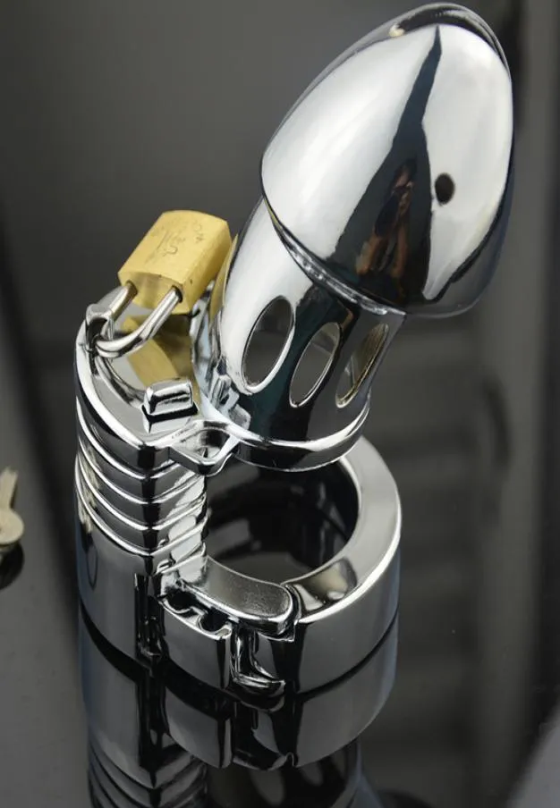 Verstellbarer Ring-Metall-Hahnkäfig mit Bondage-Verschlussvorrichtung, erwachsenes BDSM-Sexspielzeug für Männer, beste Qualität