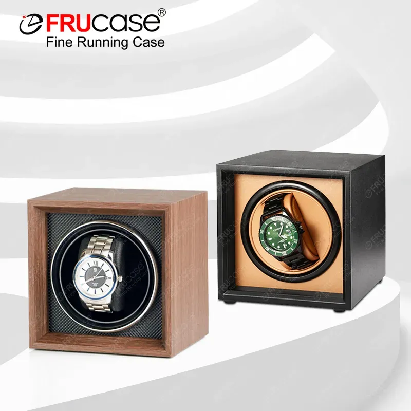 Frucase Mini Watch Winder voor automatische horloges Horlogedoos Automatische opwinder Mini-stijl Kan in een kluis of lade worden geplaatst