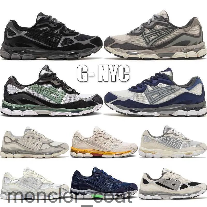 Top Gel Nyc Marathon Running Scarpe 2023 Designer d'avena in farina d'avena Navy Steel Obsidian Cream Grey White Bianco Ivy Outdoor Trail Sneakers Taglia 36-45