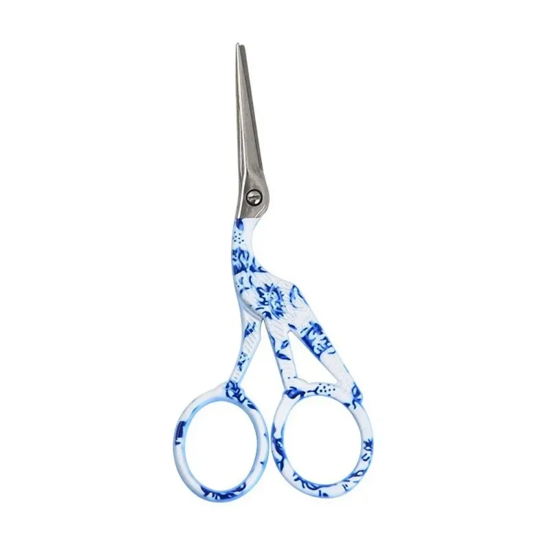 Nya rostfritt stål Nagelverktyg Eyebrow Scissors Nose Eyelash Tape Scissors Stork Scissors Ansiktshårtrimmer Makeup Tool- För nagelverktyg Eyelash Tape Scissors