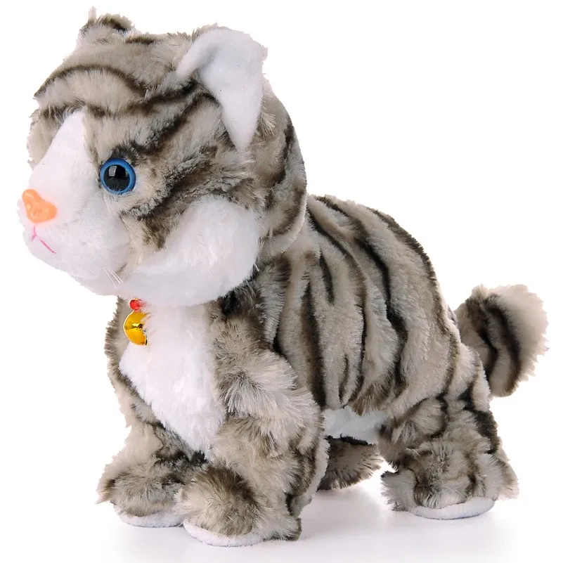 Interactive Sound Controlled Robot Orange Tabby Cat Plush Walks Barks And Stands Perfect For Kids From Ddmycrazy 24.87 DHgate.Com