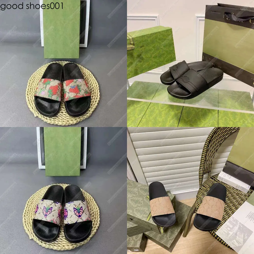 2023 designer tofflor för män kvinnor glider sandaler g floral brokadlägenheter växlar botten tiger snaker ess bin flip flip scuffs casual mode strandörörör