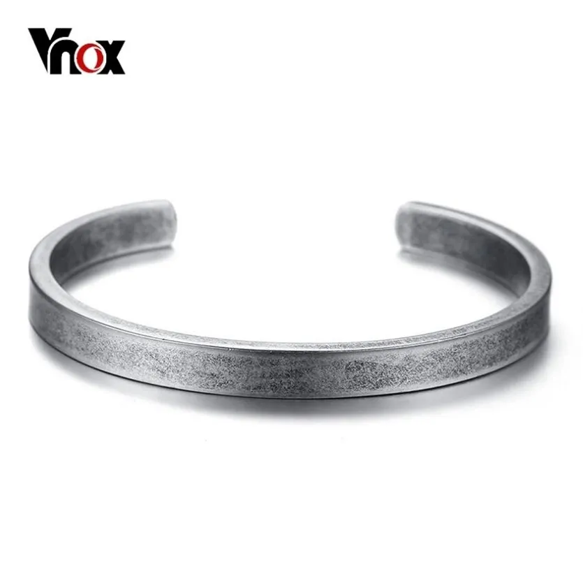 Vnox Vintage Viking Manschette Armbänder Armreifen für Männer Frauen Einfache Klassische Pulseras hombre Edelstahl Männlichen Schmuck 220222246v