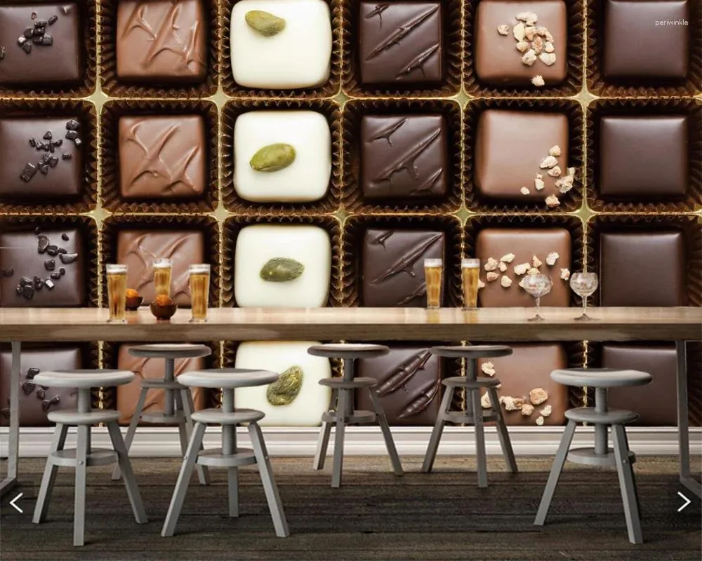 Wallpapers Papel De Parede Sweet Candy Chocolate Food Po Wallpaper Woonkamerbank TV Achtergrond Keuken Restaurant Behang Home Decor