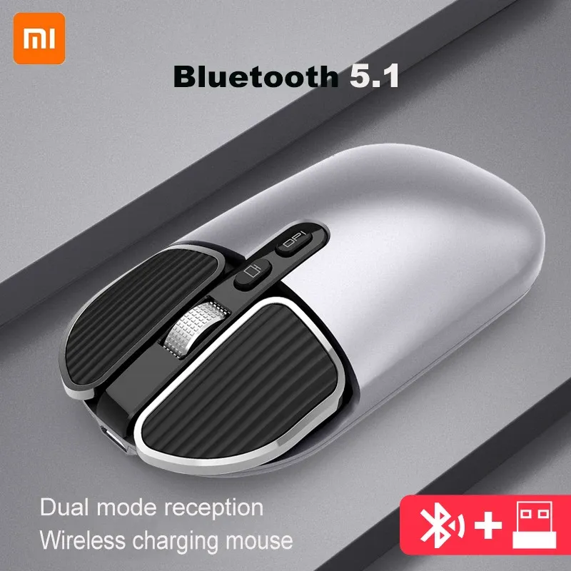 Controle xiaomi mouse sem fio acessórios para laptop bluetooth e 2.4g modo duplo uso ultrafino computador mouse gamer rápido retorno com um clique