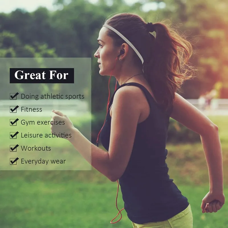 4-Pack Thick Non-Slip Headbands - Elastic Sport Headbands  display picture 3