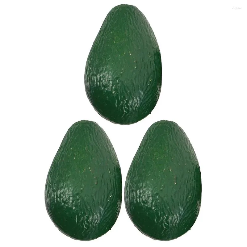 Party Decoratie 3 PCS Decorate Fruit Shop Decorations Ornament Artificial Avocados Fruit Plastic Faux