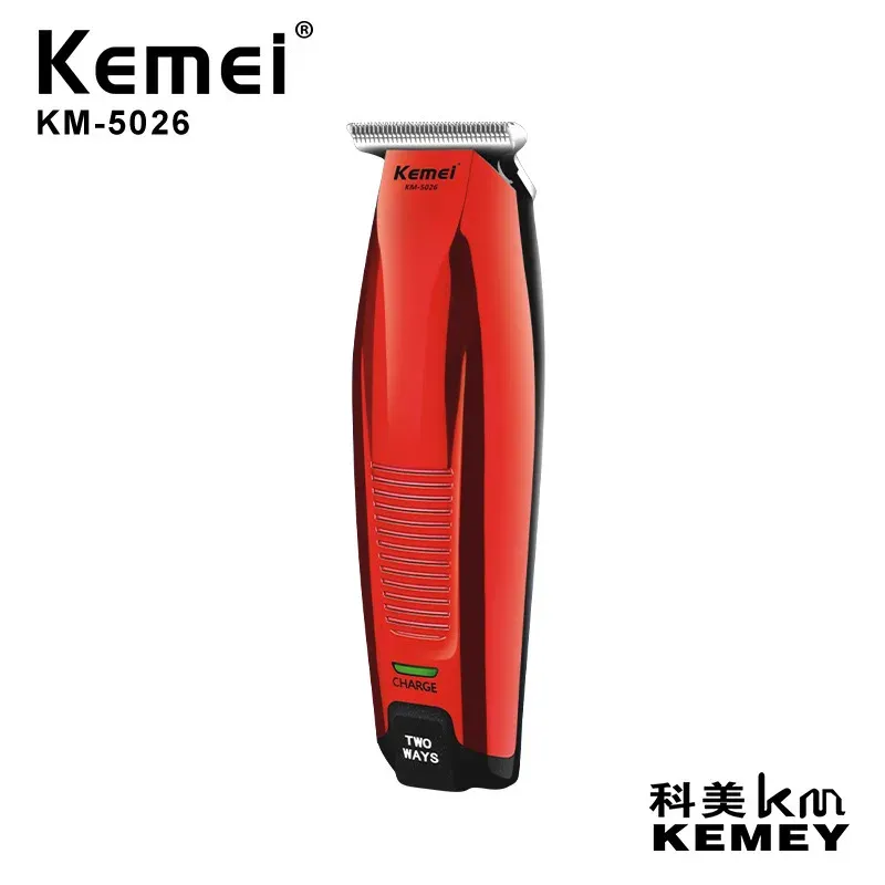 Trimmer Kemei Professional Electric Hair Clipper USB Oplaadbare Hair Clipper Bald Baard Trimmer Men's Trimmer Shaver KM5026