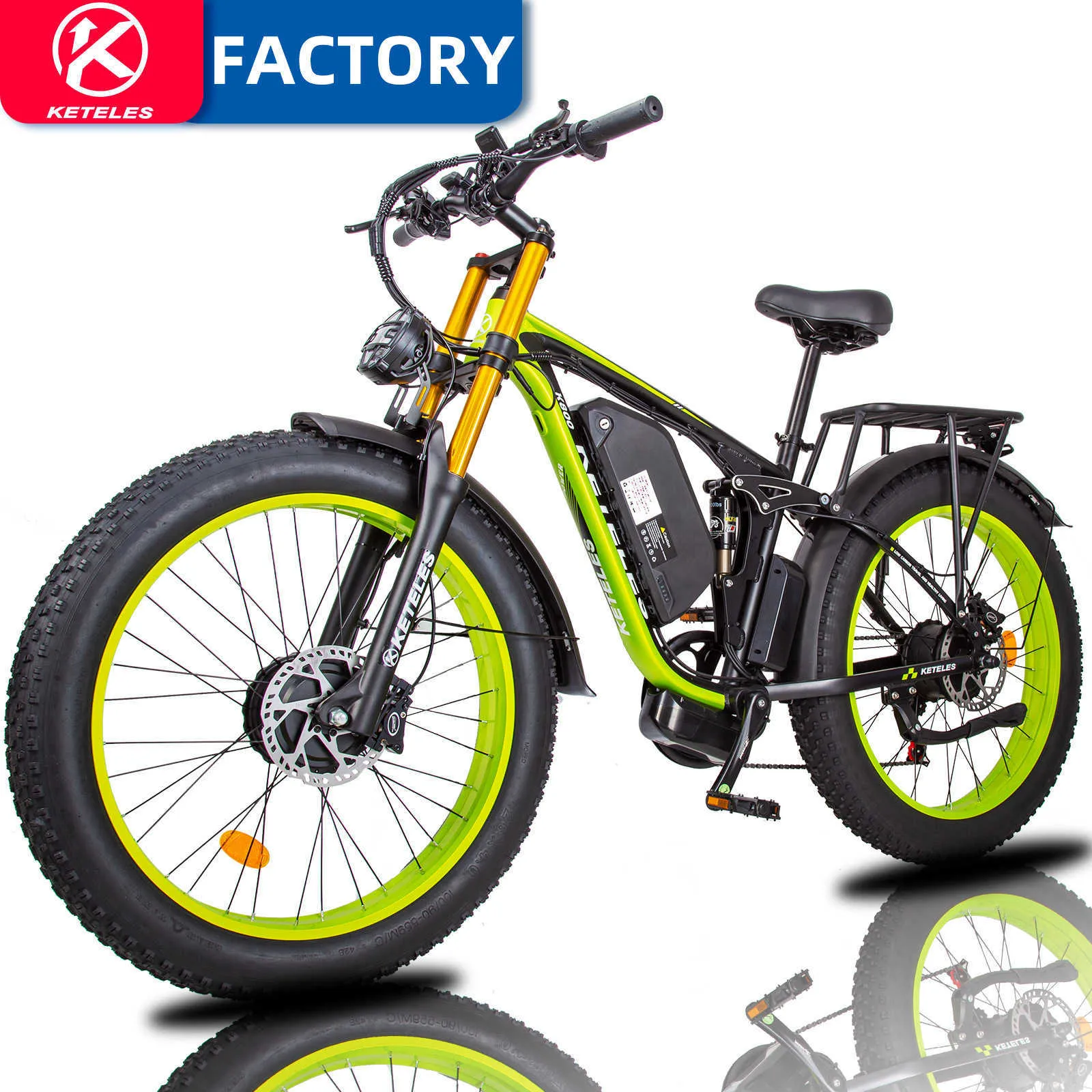 Cyklar 2024 Electric Bike Fat Däck Borstless Motor 45 km/H Max Speed ​​48V 23AH Batteriområde Electric Bicycle Ebikel240105