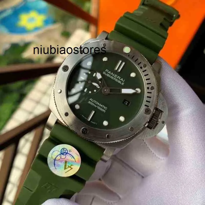 Guarda il designer di orologi di qualità da uomo ad alta serie meccanica automatica Serie di furgoni meccanici Military Green 45mm glassata in acciaio fine SR46