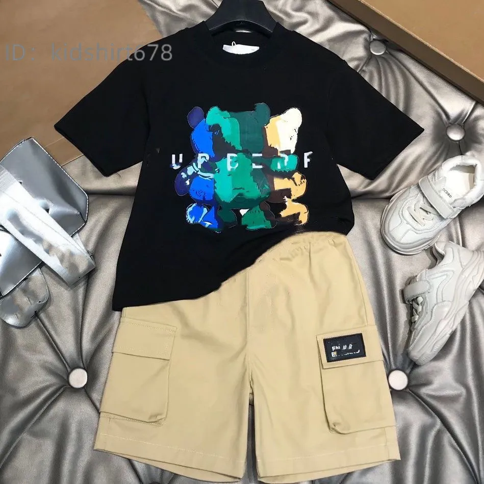 Babykleidung Designer Kinder T-Shirt Kind kleiden Sommer Junge Mädchen kurze Sets Luxusmarke Design Set Kinderkleidung