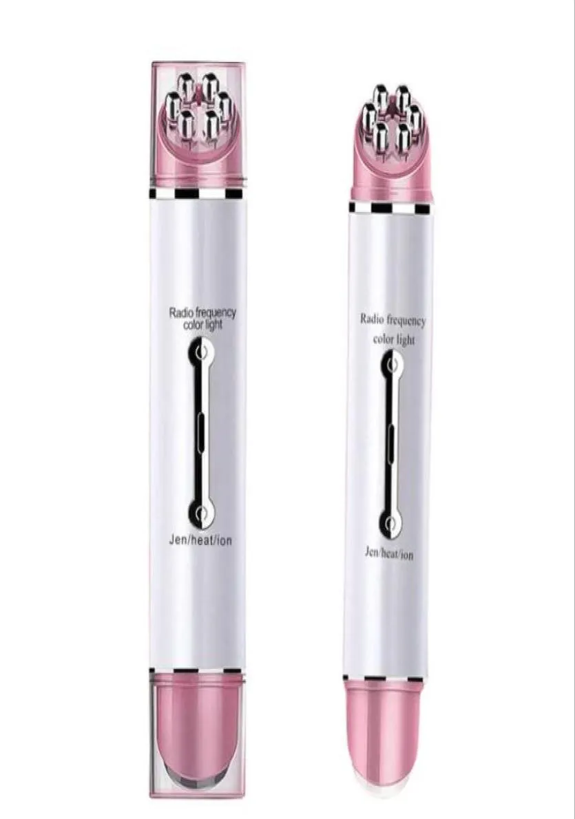 Stylo masseur électrique pour les yeux du visage, dispositif EMS à Double tête, Vibration, LED, rajeunissement de la peau, 1654519