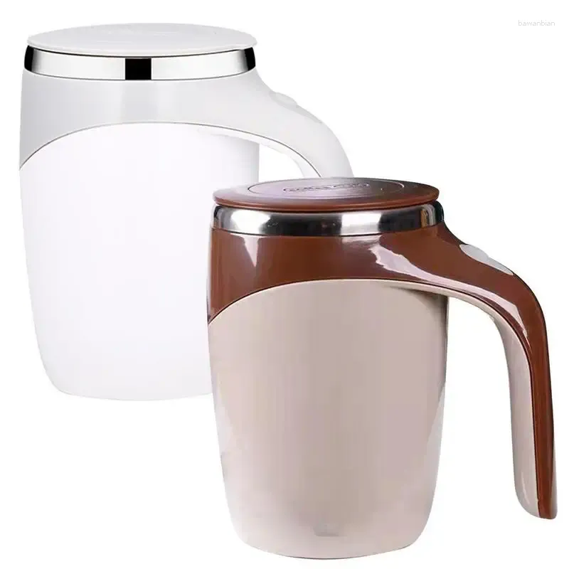 Tasses Tasse à café à agitation magnétique automatique Tasse de modèle rechargeable Tasse à chocolat en acier inoxydable