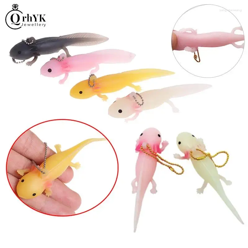 Keychains Simulation Fish Decompression Pendant Funny Keychain Anti-Stress Soft Pressure Toy Squeeze PRANK JOKE Gift