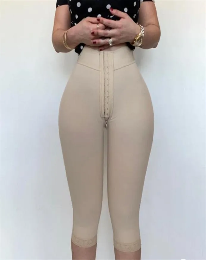 Leggings de cintura alta femininas amanteigadas macias controle de barriga treinador de cintura powernet Fajas Colombianas Pós-cirurgia Compressão BBL 220517155845