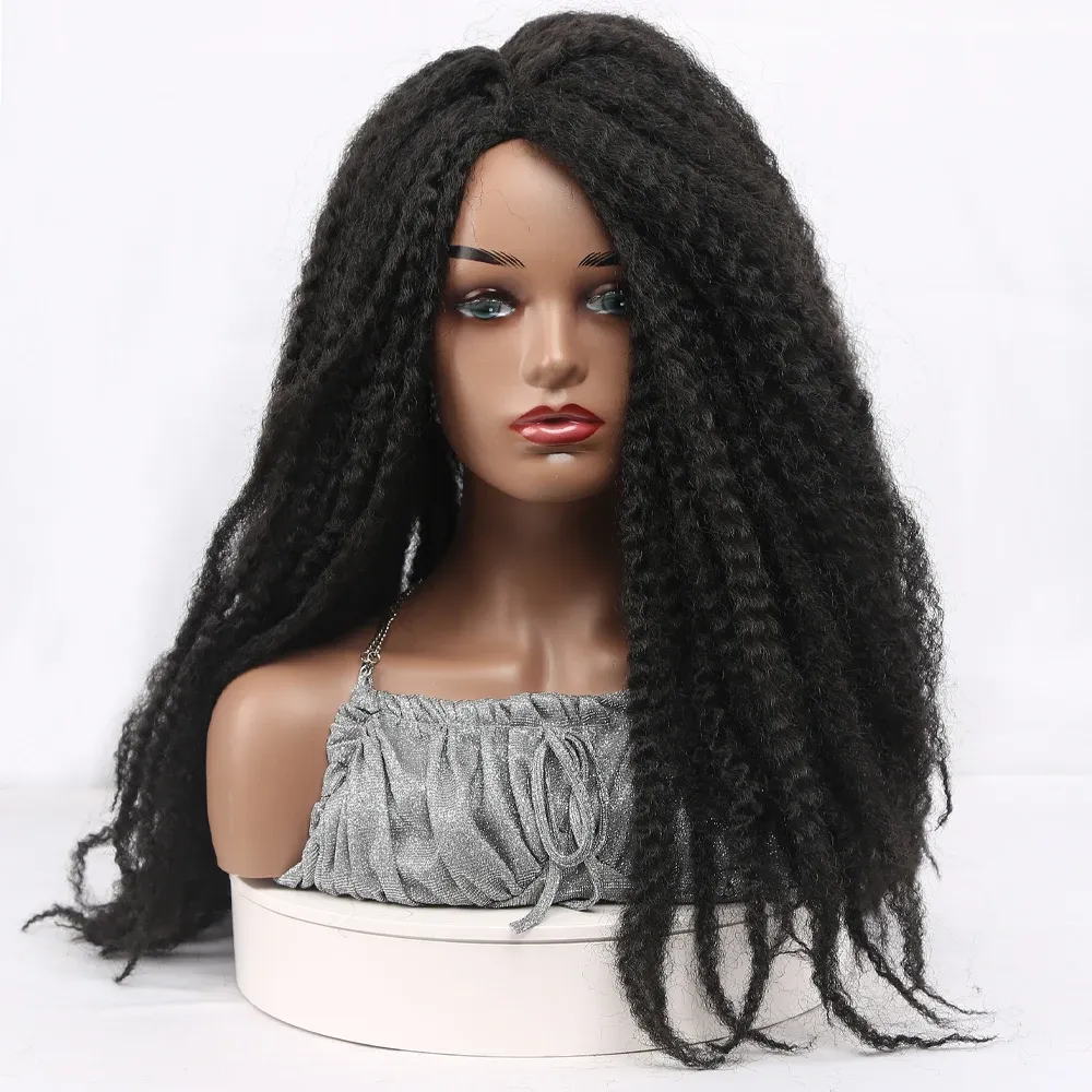 Wigs Marley Braid Hair Wig 18 Inch Synthetic Dreadlock Marley Braided Wigs Soft Afro Kinky Natural Braiding Hair for Women