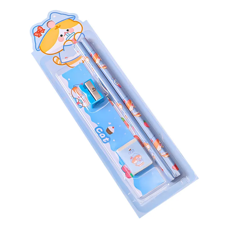 PRINGLES STATIONERY SET Helix (Gift Present Student Pen Pencil Ruler Rubber) £8.50 - UK