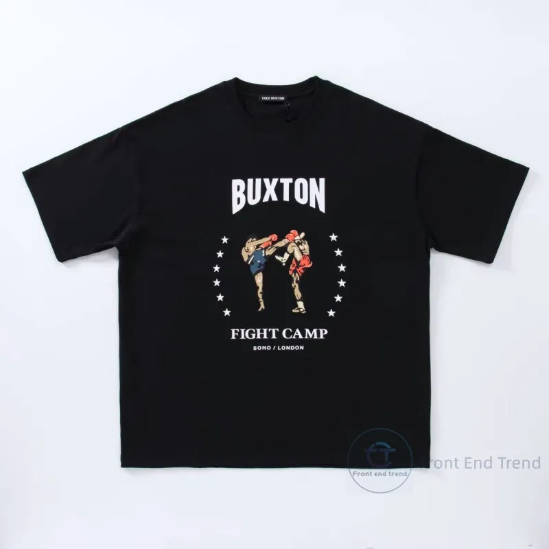 2023 Designer Summer Cole Buxton CB Fight Camp Men's T-shirts Streetwear Letter Tryckt Tryckt avslappnad mode Kort ärm Män kvinnor Rund hals T-shirt Europeisk storlek S-2XL