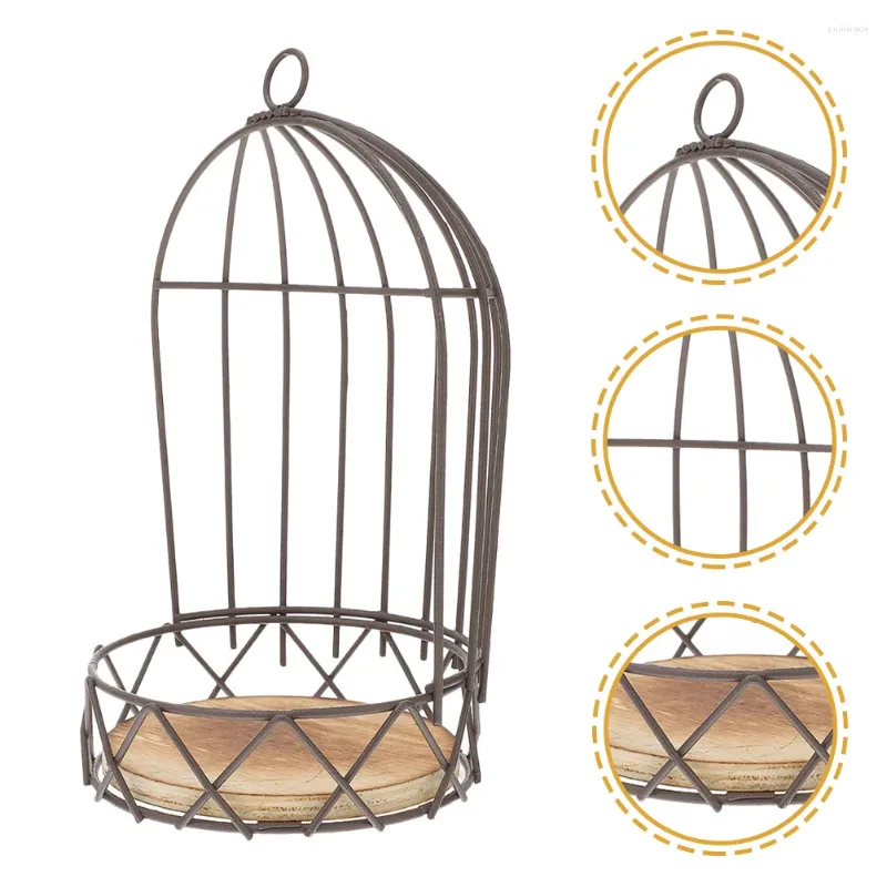 Candle Holders Metal Stands Decorative Flower Holder Bird Cage Bracket Birdcage Wall-mounted Lanterns Flowerpot