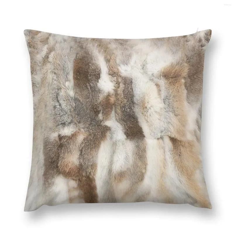 Pillow Brown Printed Faux Fur Realistic Image Throw Christmas For Home Decorative