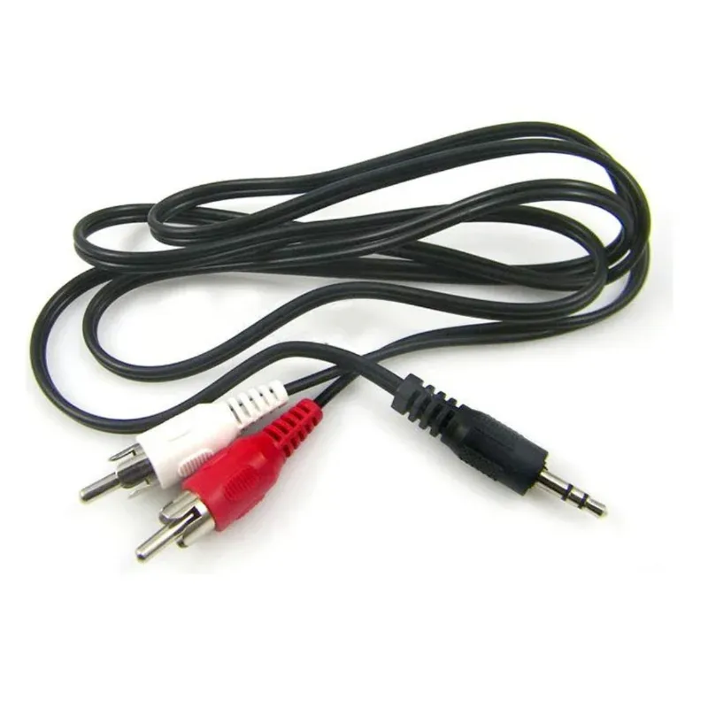 3,5 mm Jack to 2 RCA Audiokabels Stereo 3,5 mm mannelijk tot 2RCA mannelijke coaxiale aux -kabel voor laptopversterker mp3 luidsprekers