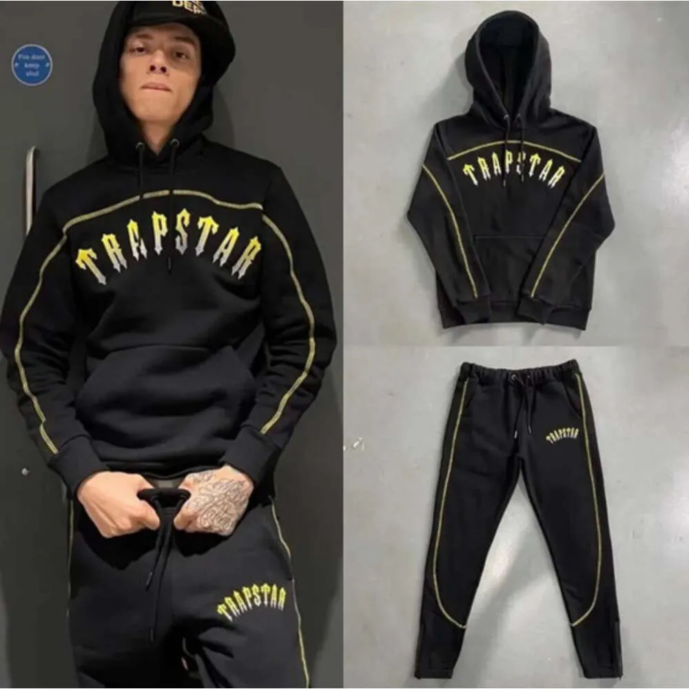 2024 Men's Tracksuits Trapstar Men Women Hoody Pants Set High Quality Gradient Embroidered Fleece Hoodie Sweatshirt Suit kgi668