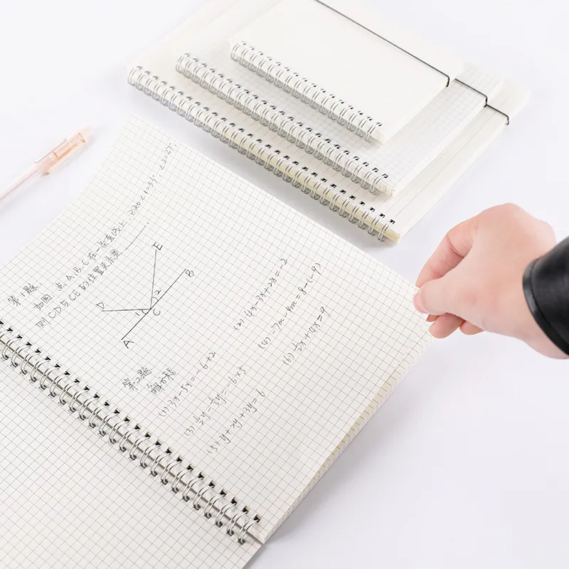 A6 Spiral Book Coil Notebook To-Do Lined DOT Blank Grid Paper Journal Diary Sketchbook for School Supplies Stationery