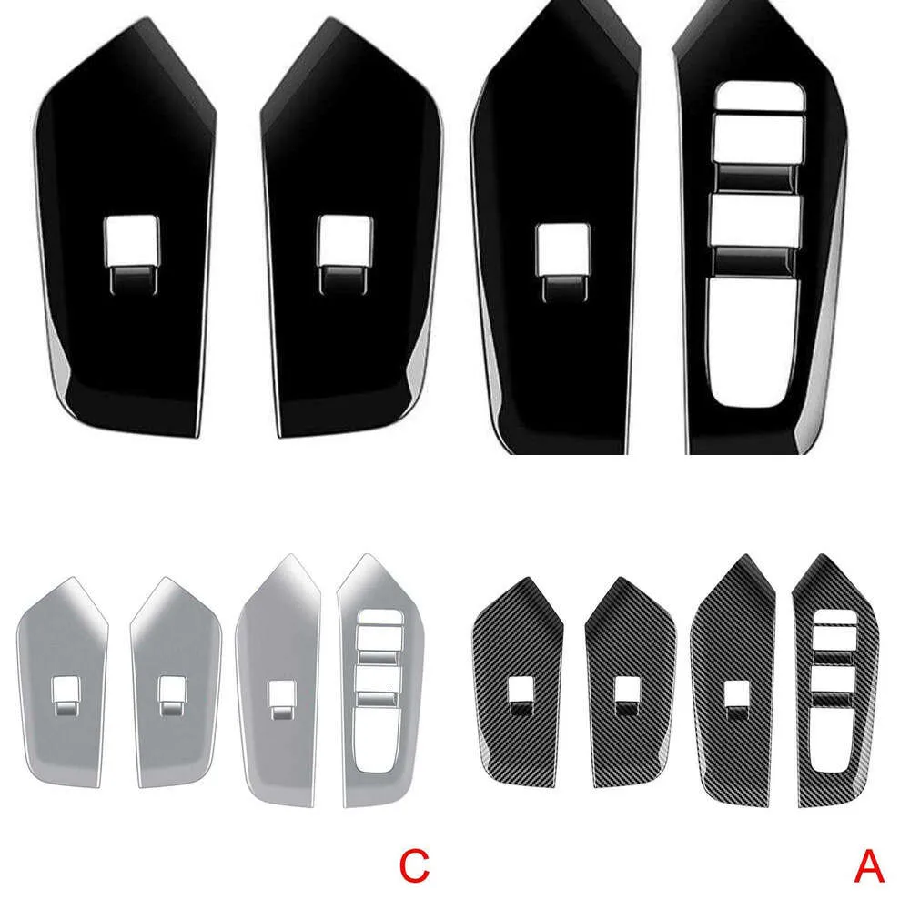 Mise à niveau Rhd pour Toyota Prius 60 série 2023 2024 intérieur de voiture en Fiber de carbone fenêtre en verre bouton de levage interrupteur couvercle garniture panneau d'accoudoir de porte