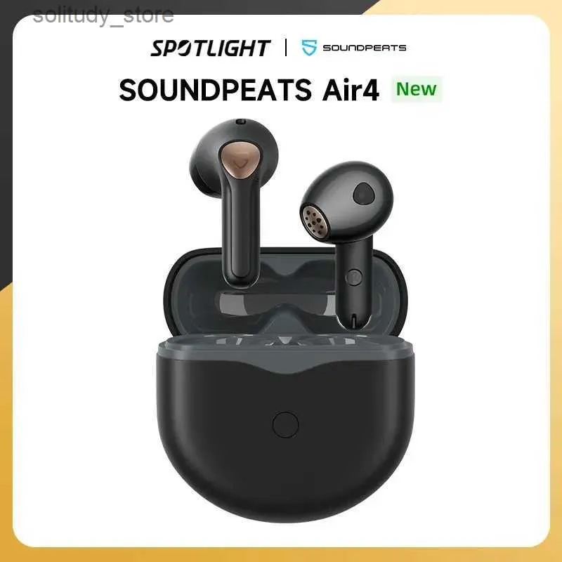 Cell Phone Earphones SoundPEATS Air4 wireless headphones Bluetooth 5.3 QCC3071 aptx adaptive lossless 6 microphones hybrid active noise cancellation Q240402