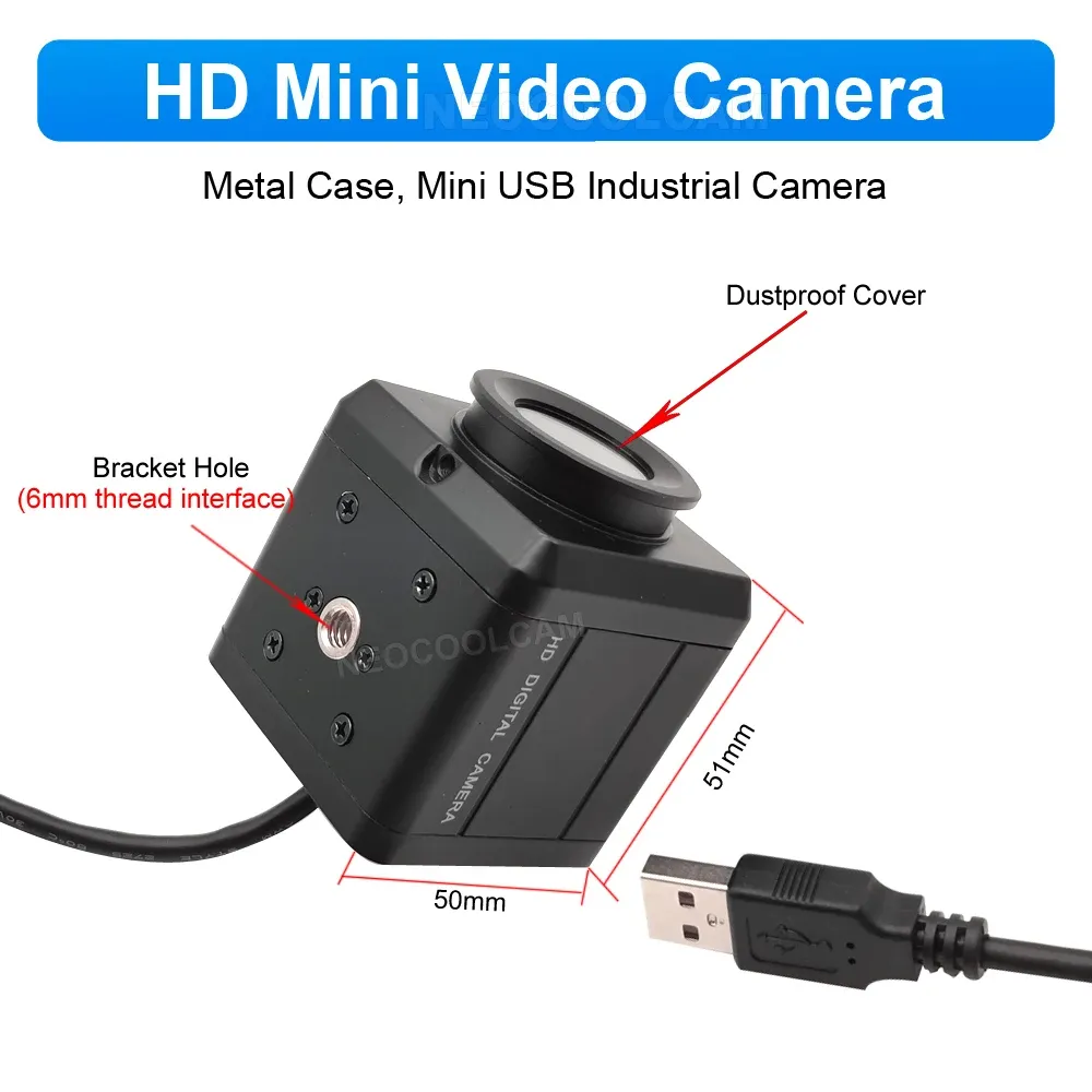 JANZU 4K USB-Webcam 8MP Autofocus – IMX179 Sensor, UVC Plug & Play Voor PC En Laptop – Industrieel Model