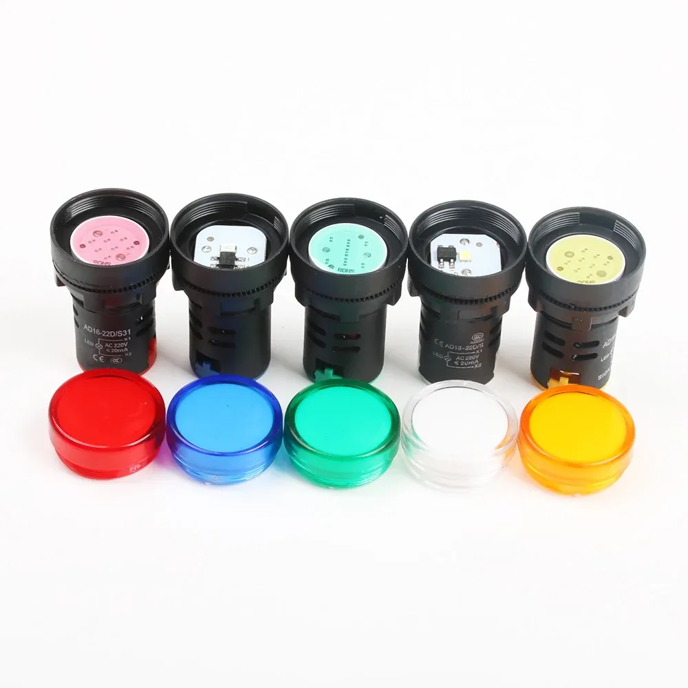 DaierTek LED Indicator Light 12V Red LED 6MM Metal