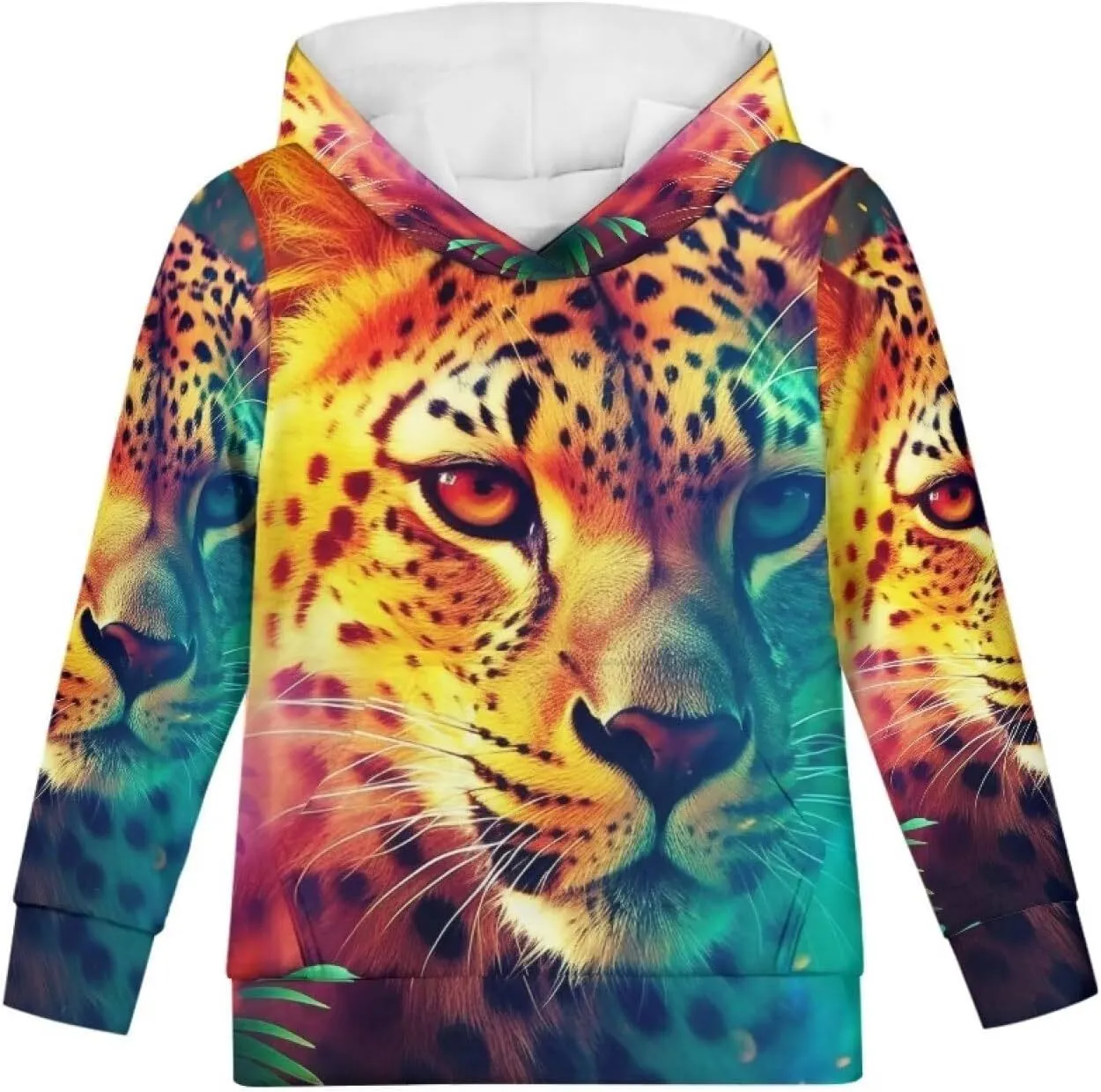 Leopard Graphic Hoodie For Men, Women Teens Novelty Pullover