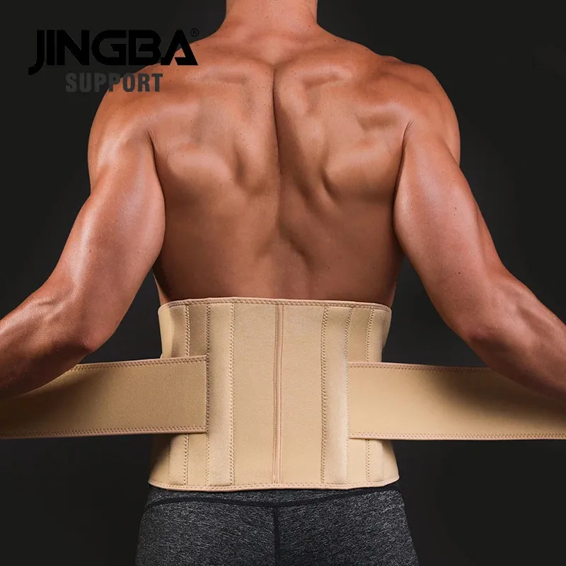 JINGBA SUPPORT мужской триммер для талии, пояс для похудения, неопреновый фитнес-ремень, поддержка задней части талии, спортивный пояс, тренажер для талии 240323