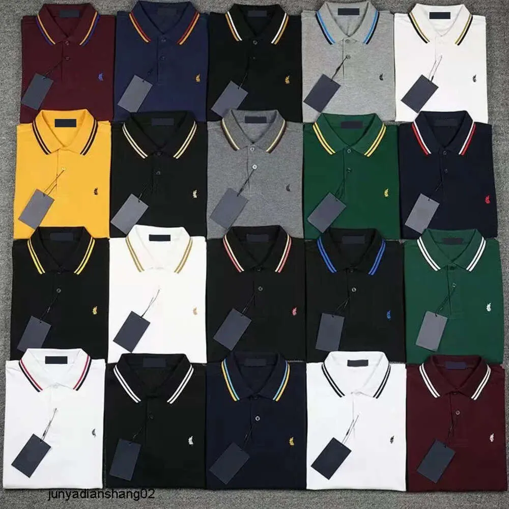 Men's Polo Fred Perry Designer Polo Polo Summer Men's Polo New brodery British Leisure Business Maisui T-shirt masculin T-shirt à manches courtes
