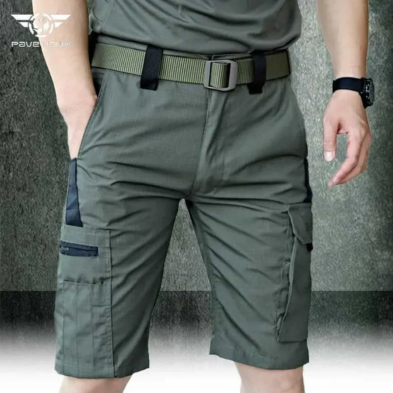 Men's Shorts Mens Shorts Mens military cargo shorts summer breathable LTI pocket tactical pants outdoor climbing wear-resistant camouflage shortsC240402