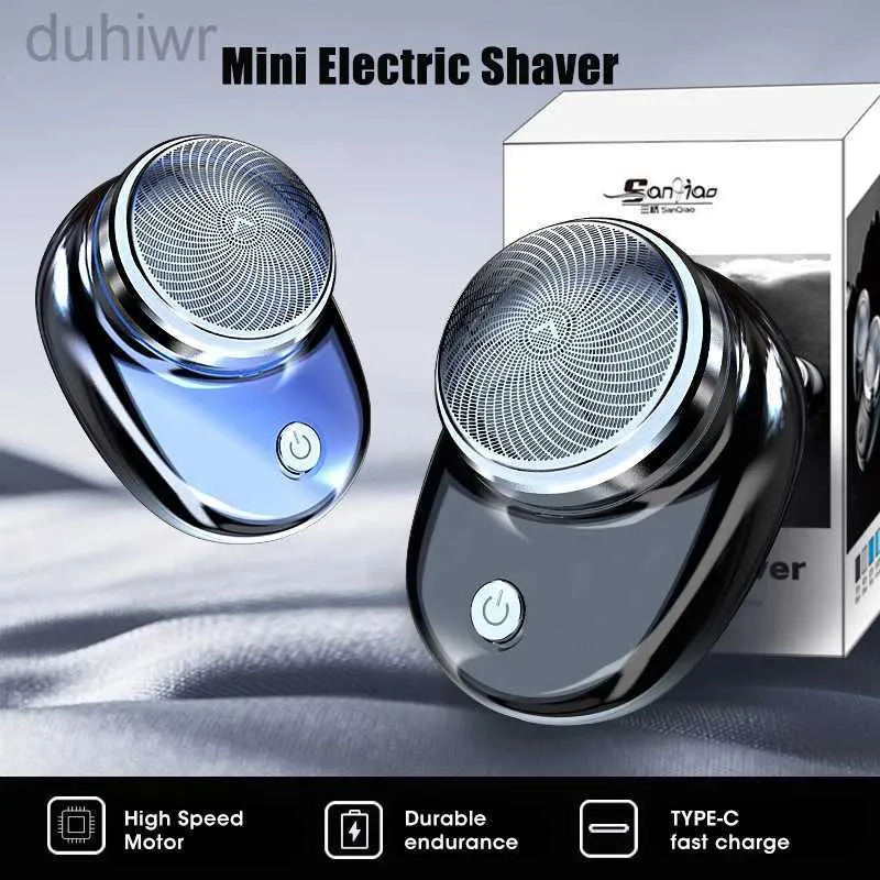 Rasoirs électriques USB chargeur rasoir pour hommes rasoir Portable sec humide barbe rasage Mini poche étanche voyage à bord 2442
