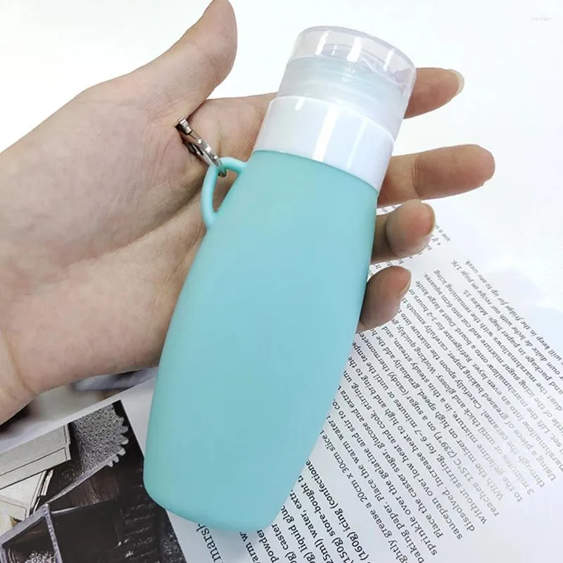 Бутылки для хранения Бутылка-дозатор лосьона с подъемным кольцом Герметичный многоразовый контейнер для геля для душа для путешествий на открытом воздухе