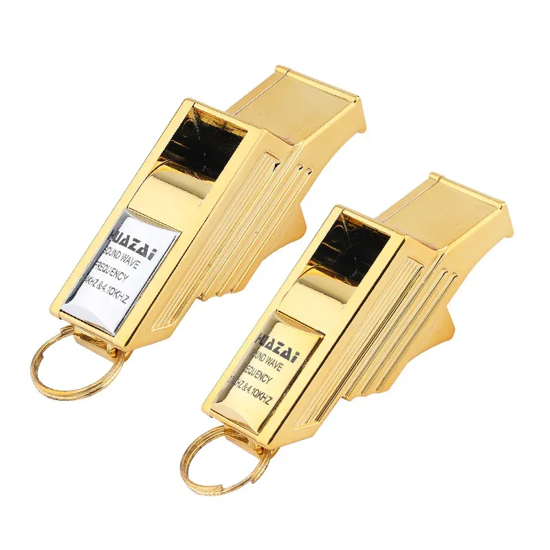 Överlevnadsfotbollsdomare Whistle Professional Gold Army Gear Volleyball Basketball Rugby Outdoor Survival Camping Soccer Teacher Whistle