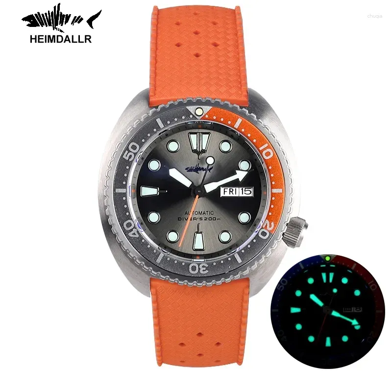 Orologi da polso Heimdallr Orologi in titanio da uomo SRP777 Vetro zaffiro 200m Orologio impermeabile NH36 Meccanico automatico Abalone Diver