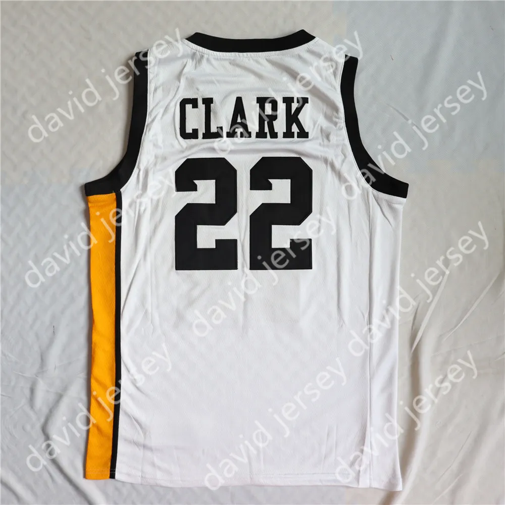 2024 Nieuwe finale vier truien 4 Indiana Women College Basketball Iowa Hawkeyes 22 Caitlin Clark Jersey Home Away Geel Black White Navy Men Jeugd Kid