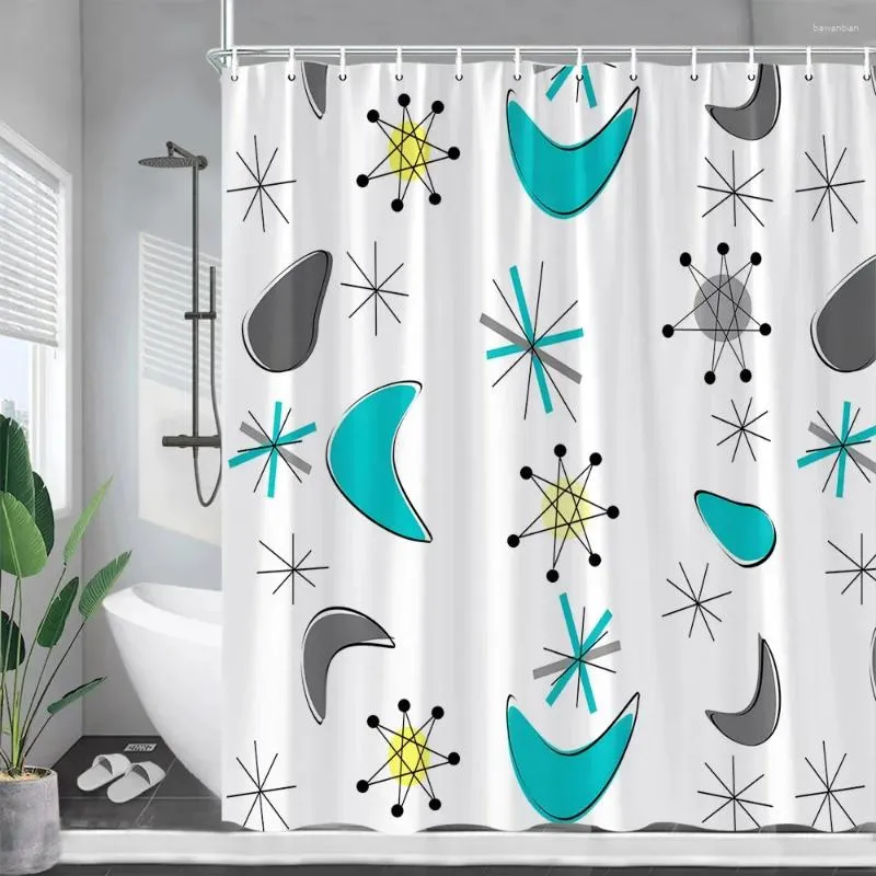 Rideaux de douche créatif géométrique lignes abstraites Art moderne minimaliste Polyester tissu salle de bain décor rideau de bain avec crochets