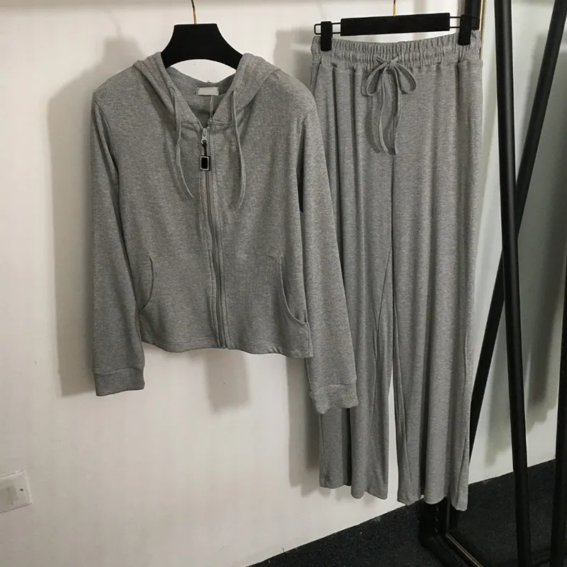 Blixtlåsjackor byxor huva casual träningsdräkter utomhussporttråden två stycken kappbyxor designer hoodies pantar pant